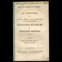 <b>Breslau</b> Schrift "Elisabetanisches Gymnasium" 1816